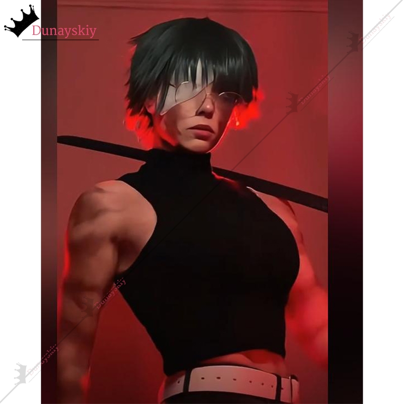 Knitted Vest Women - YiNuo*/2026 Kostum Cosplay Maki Zenin Baru