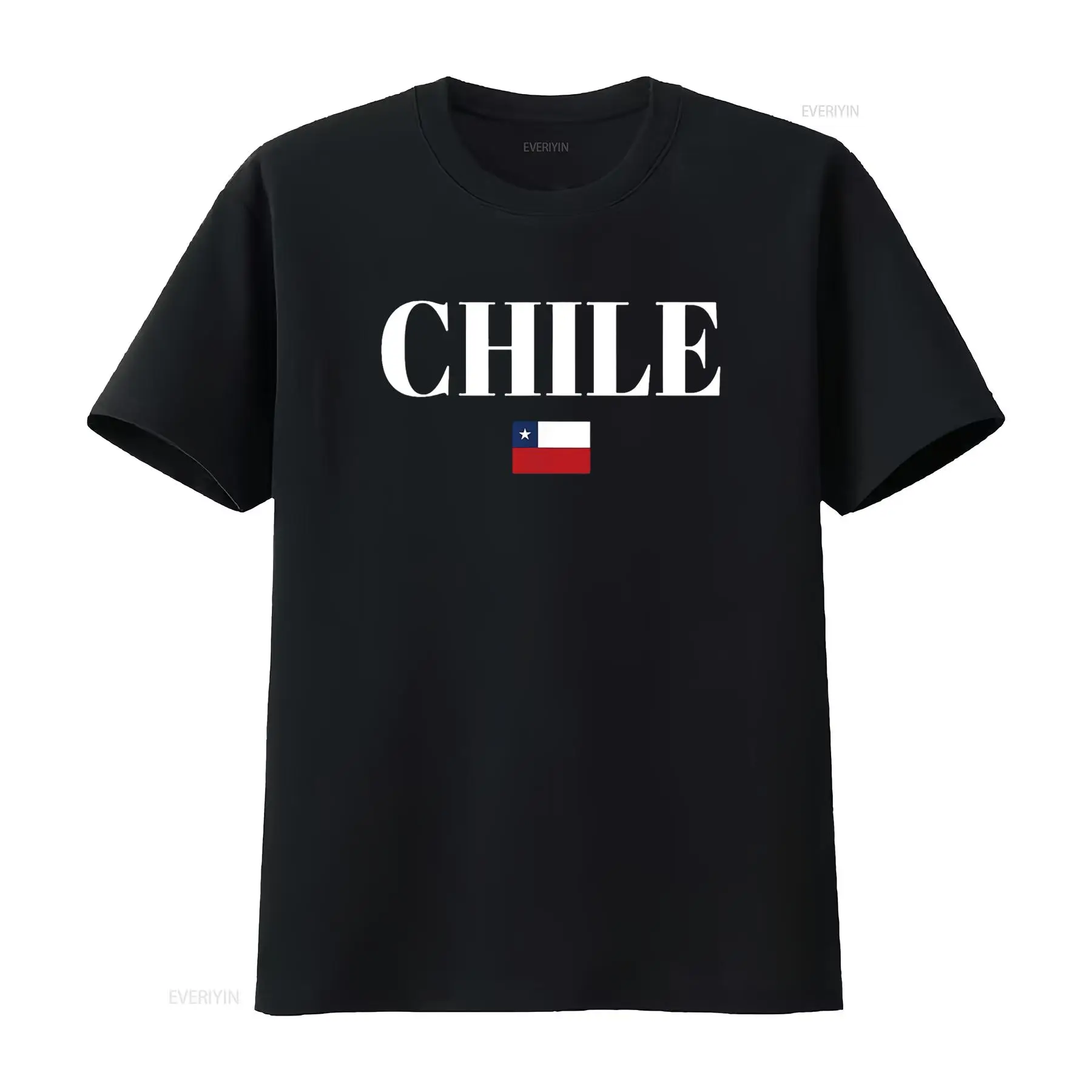Women'S Fashion Graphic Tees - Kaos Wanita Bendera CHILE Vintage Grafis