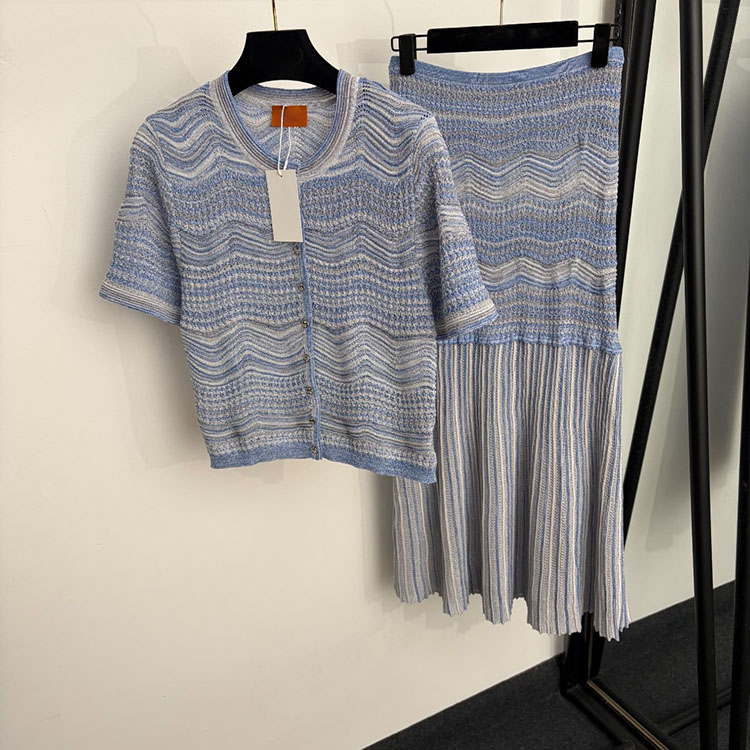 Women'S Fashion Knitwear - Set Rok Rajutan Musim Gugur Desainer