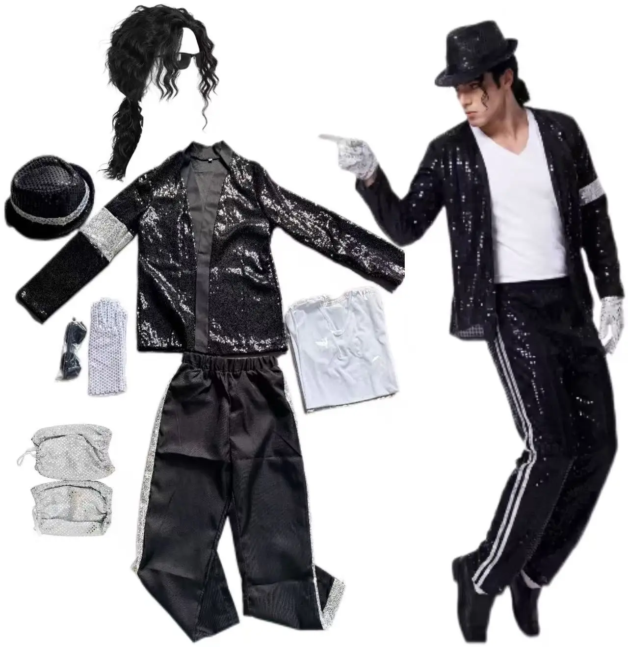 Women'S Fashion From The 90S - Wig Kostum Cosplay Michael Jackson Bintang