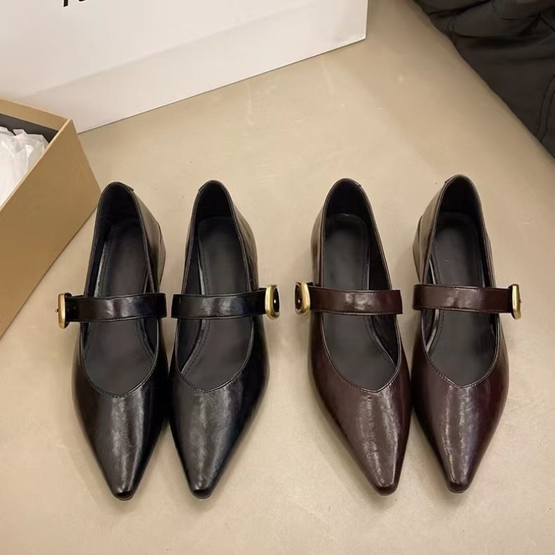 Women'S Fashion Spring 2025 - Sepatu wanita hak rendah berbahan sol