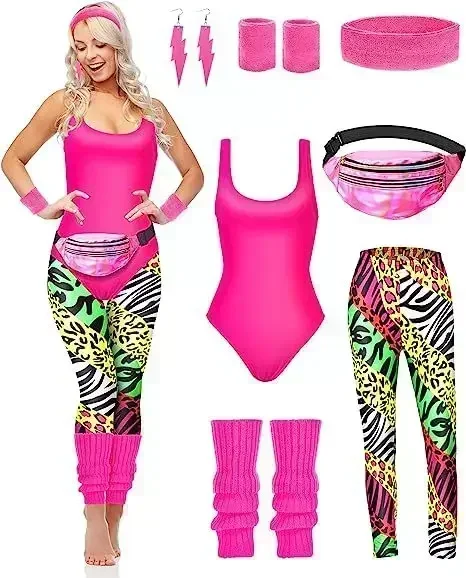 Women'S Fashion From The 90S - 7 Buah Set Aksesori Kostum Olahraga