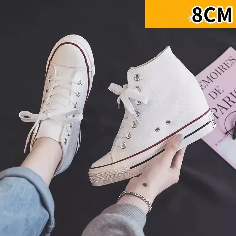 Women'S Fashion Gym Shoes - Sepatu Kanvas Platform Tinggi 8cm untuk