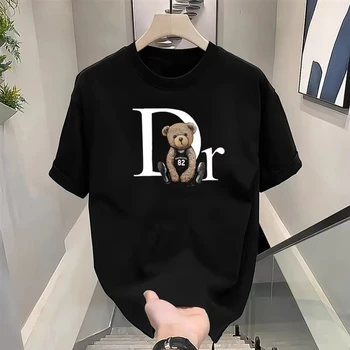 Women'S Fashion Graphic Tees - Kaus Gambar Beruang Lucu Merek Mewah