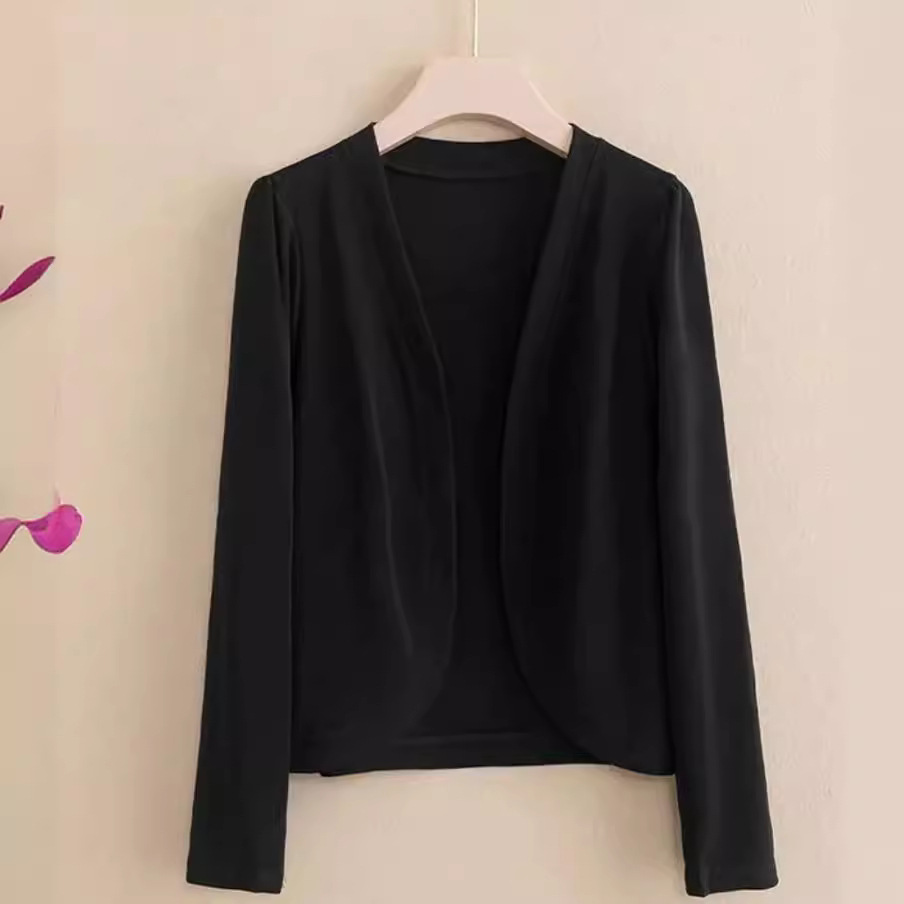 Selendang Sutra Es Lengan Panj - Women'S Fashion Knitwear ulasan dan harga