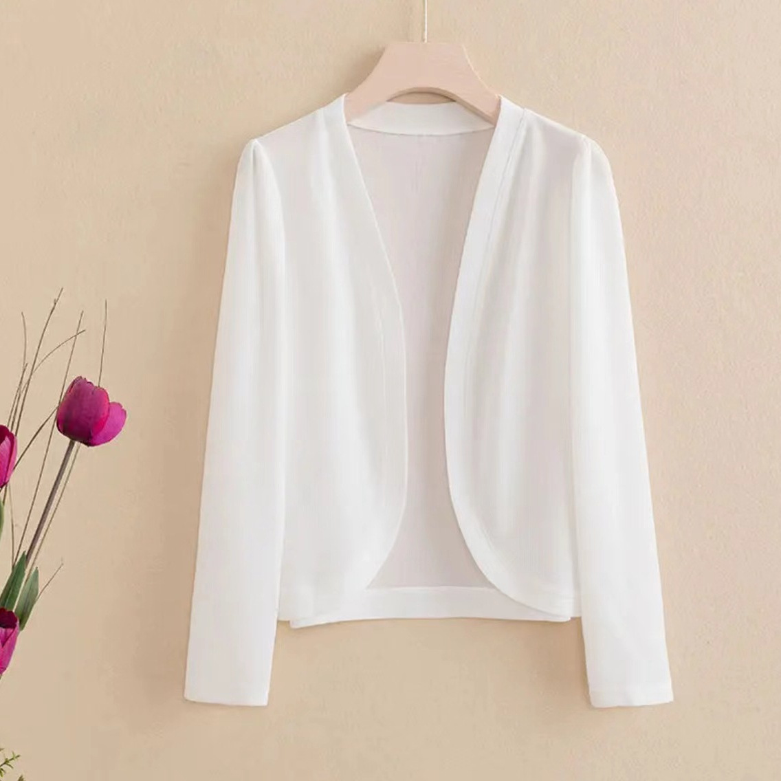 Selendang Sutra Es Lengan Panj - Women'S Fashion Knitwear ulasan dan harga