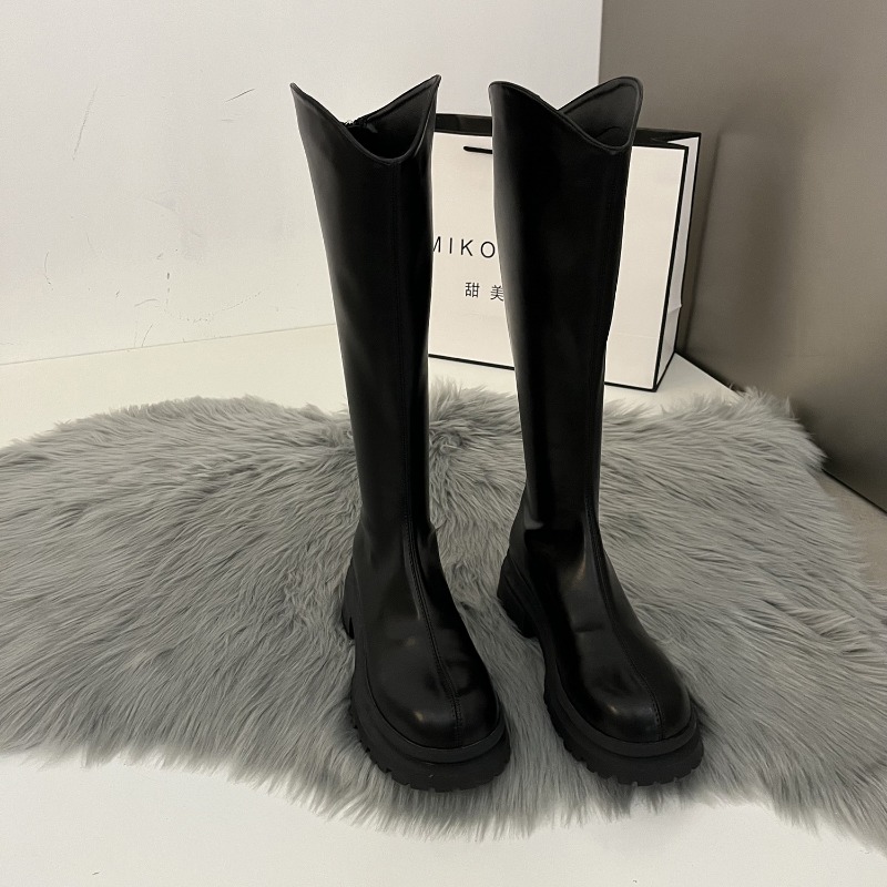Sepatu Bot Retro Warna Polos W - Winter Fashion Women Boots ulasan dan harga