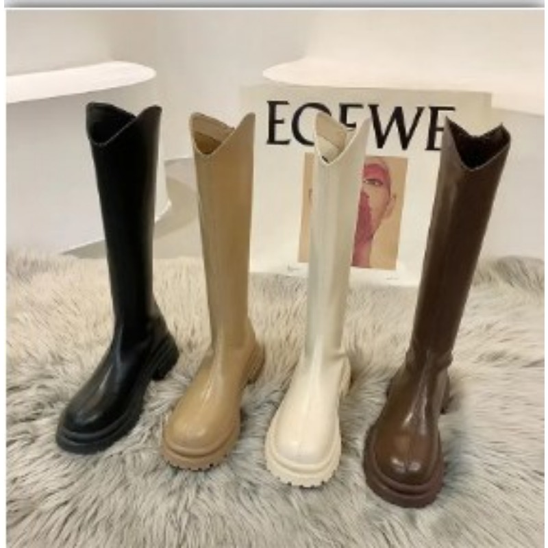 Sepatu Bot Retro Warna Polos W - Winter Fashion Women Boots ulasan dan harga
