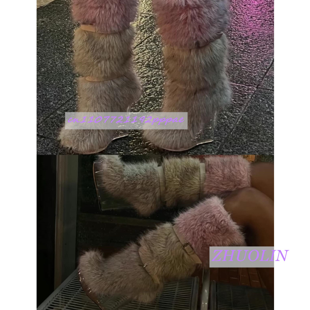 Sepatu Bot Wedge Transparan Be - Winter Fashion Women Boots ulasan dan harga