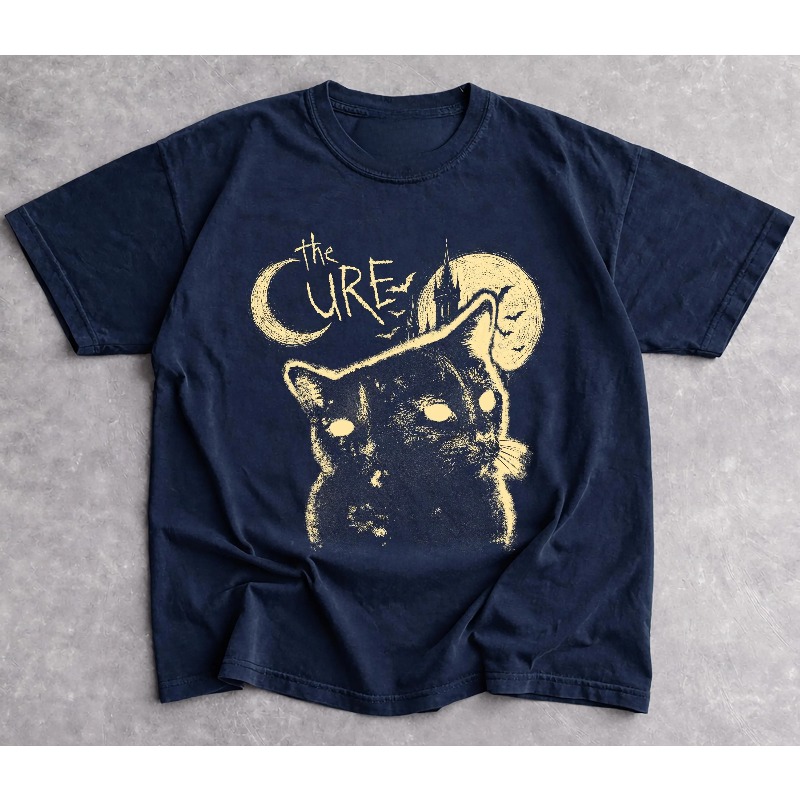 Kaus Pola The Cure Band Cat, K - Women'S Fashion From The 90S ulasan dan harga