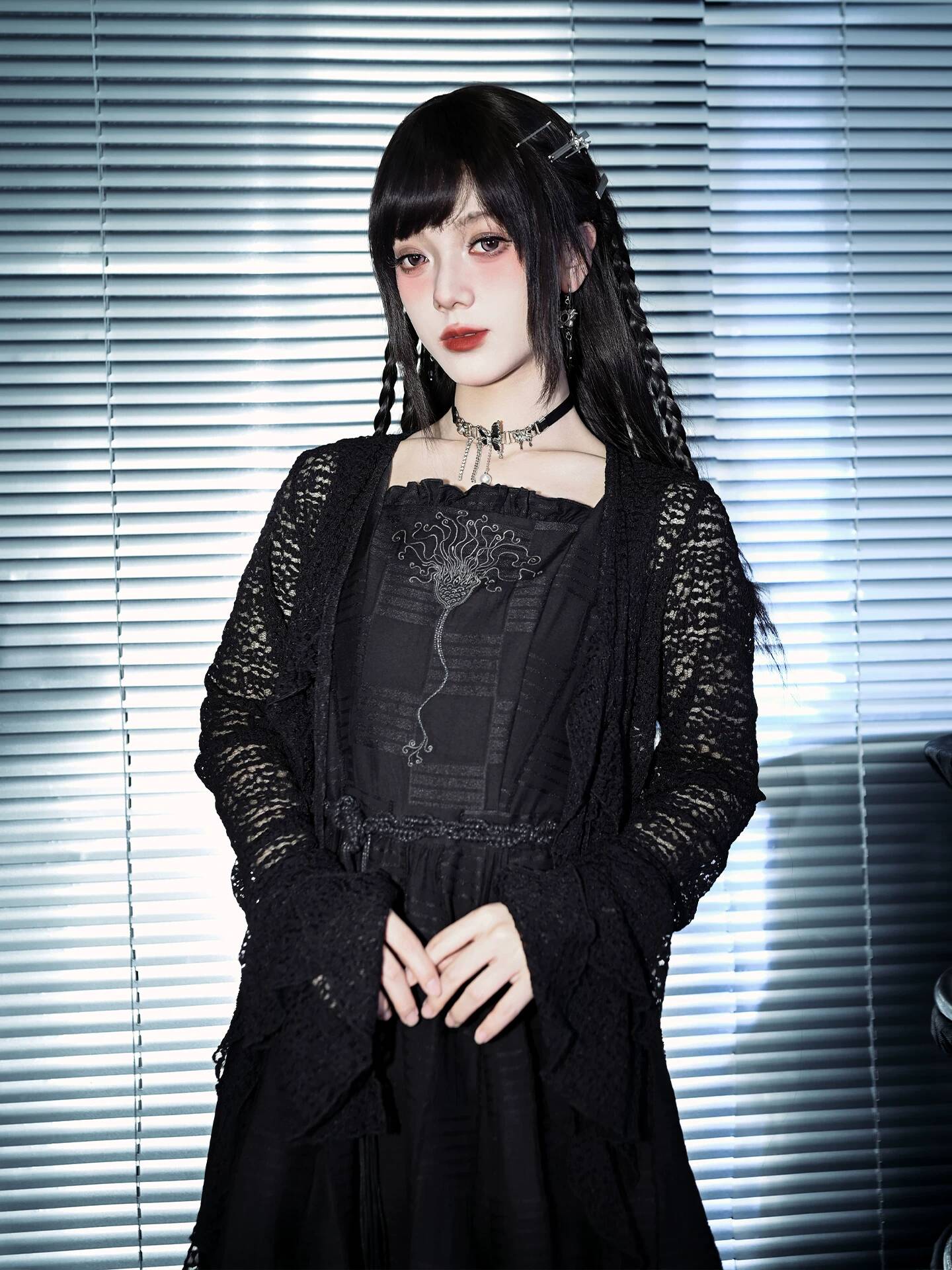 Gaun Bud Lapisan Ganda Hitam B - Knitted Vest Women ulasan dan harga