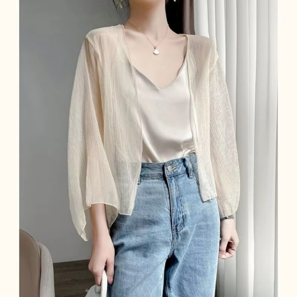 Kardigan Wanita Crinkle Musim  - Women'S Fashion Knitwear ulasan dan harga