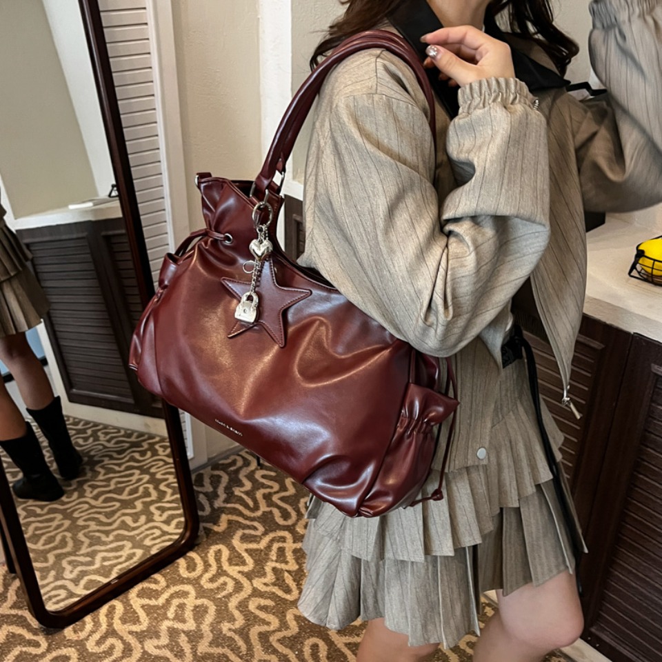 Tas Tote Kulit Berlapis Minyak - Women'S Fashion Magazines ulasan dan harga