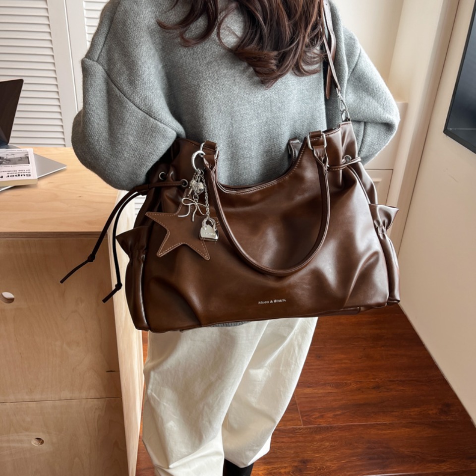 Tas Tote Kulit Berlapis Minyak - Women'S Fashion Magazines ulasan dan harga