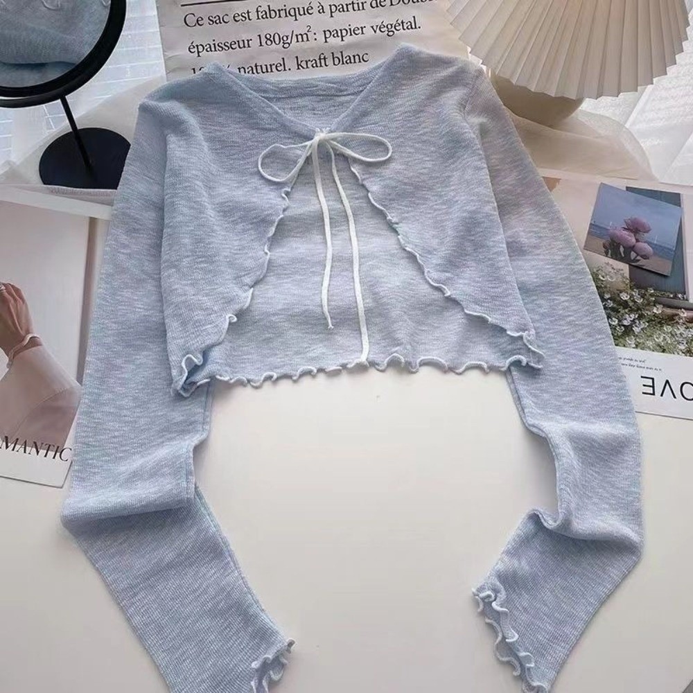 Kardigan Tipis Baru dengan Pel - Women'S Fashion Knitwear ulasan dan harga