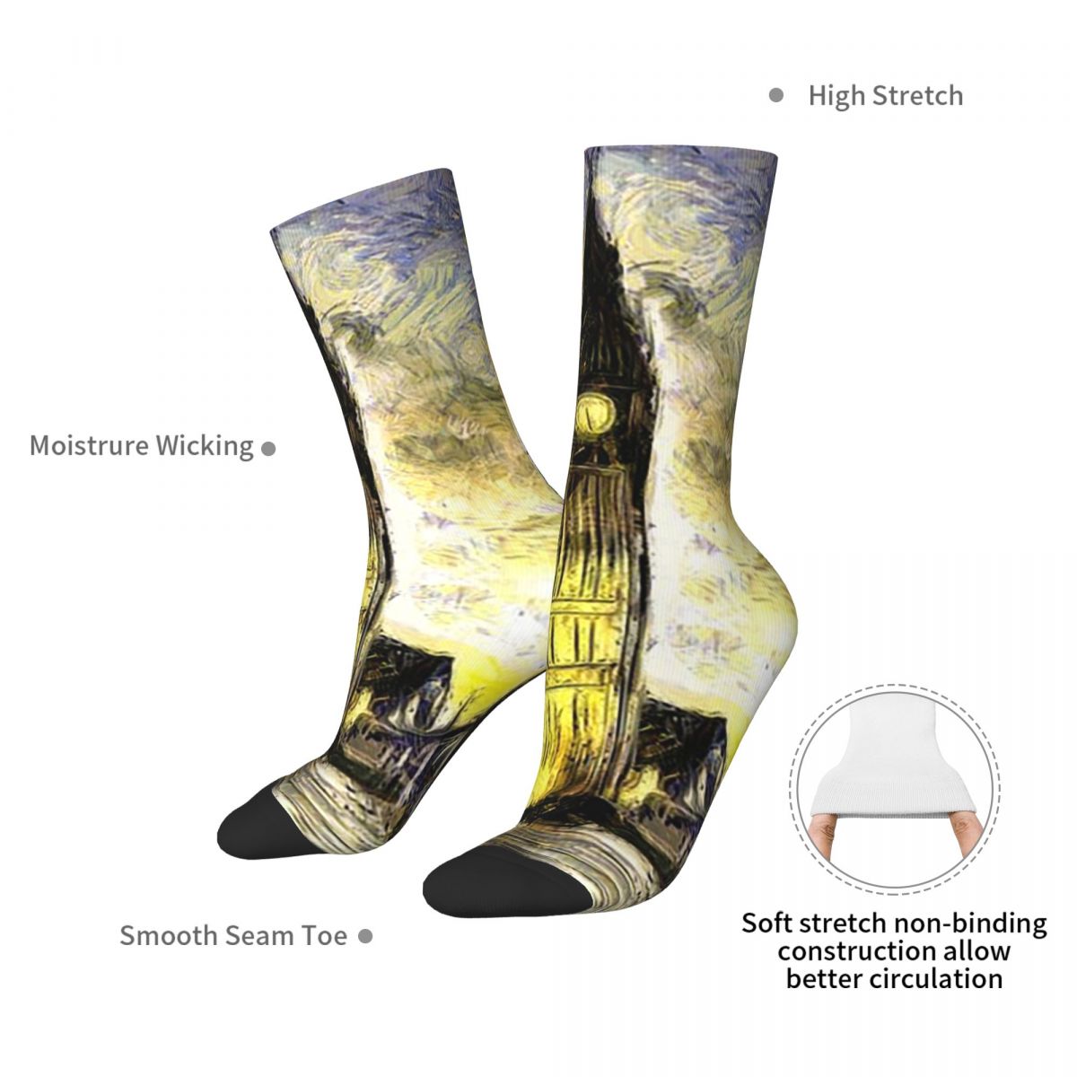 Stoking Kru Semua Musim Warna  - Women'S Fashion London ulasan dan harga