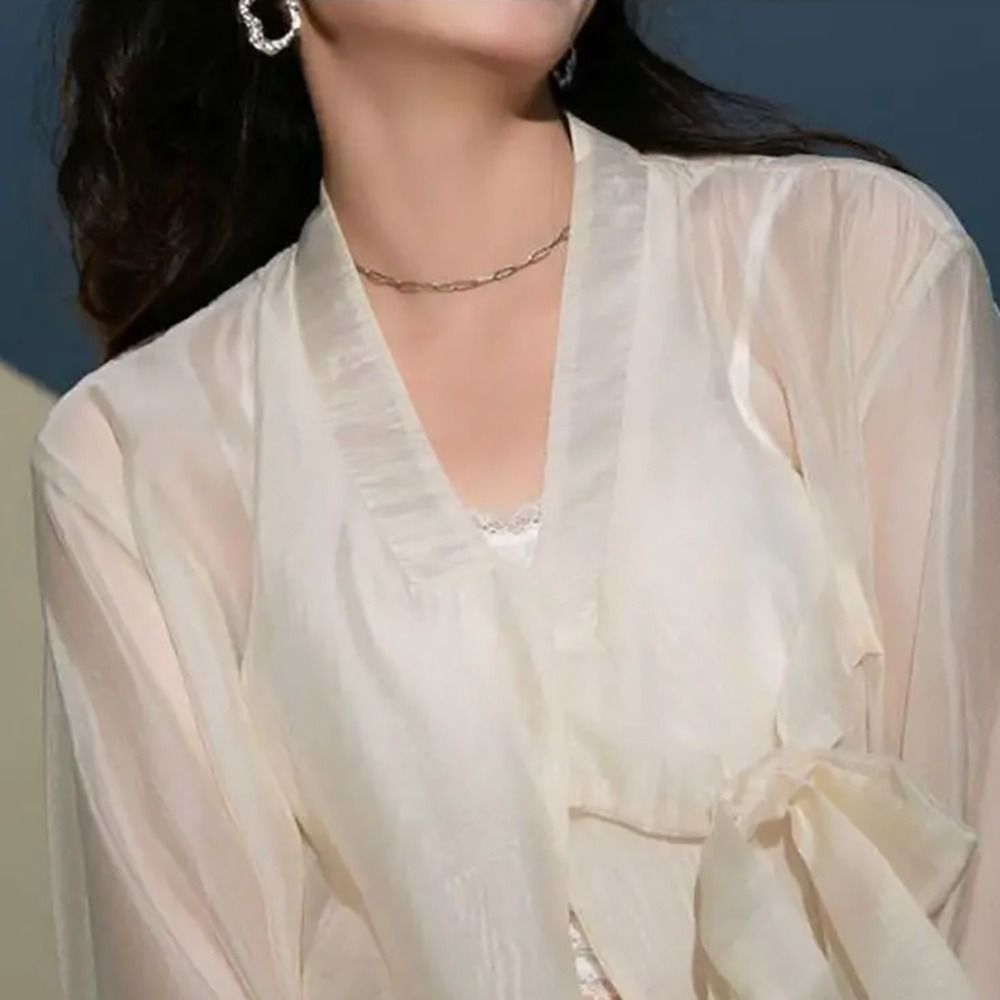 Selendang Sutra Es Model Hanfu - Women'S Fashion Knitwear ulasan dan harga