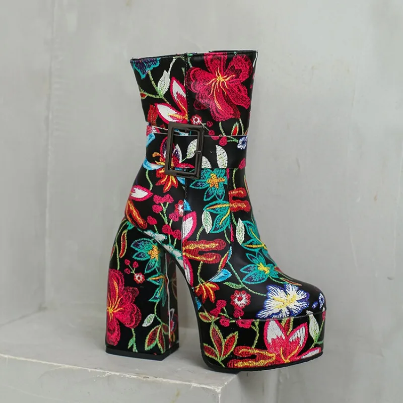 Sepatu Boots Wanita Model Punk - Winter Fashion Women Boots ulasan dan harga