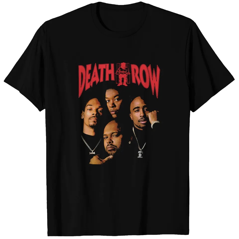 Kaos Hitam Bermotif Death Row  - Women'S Fashion Magazines ulasan dan harga