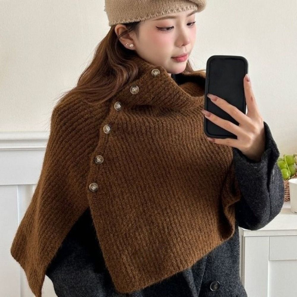 Selendang Rajut Kancing Klasik - Women'S Fashion Knitwear ulasan dan harga