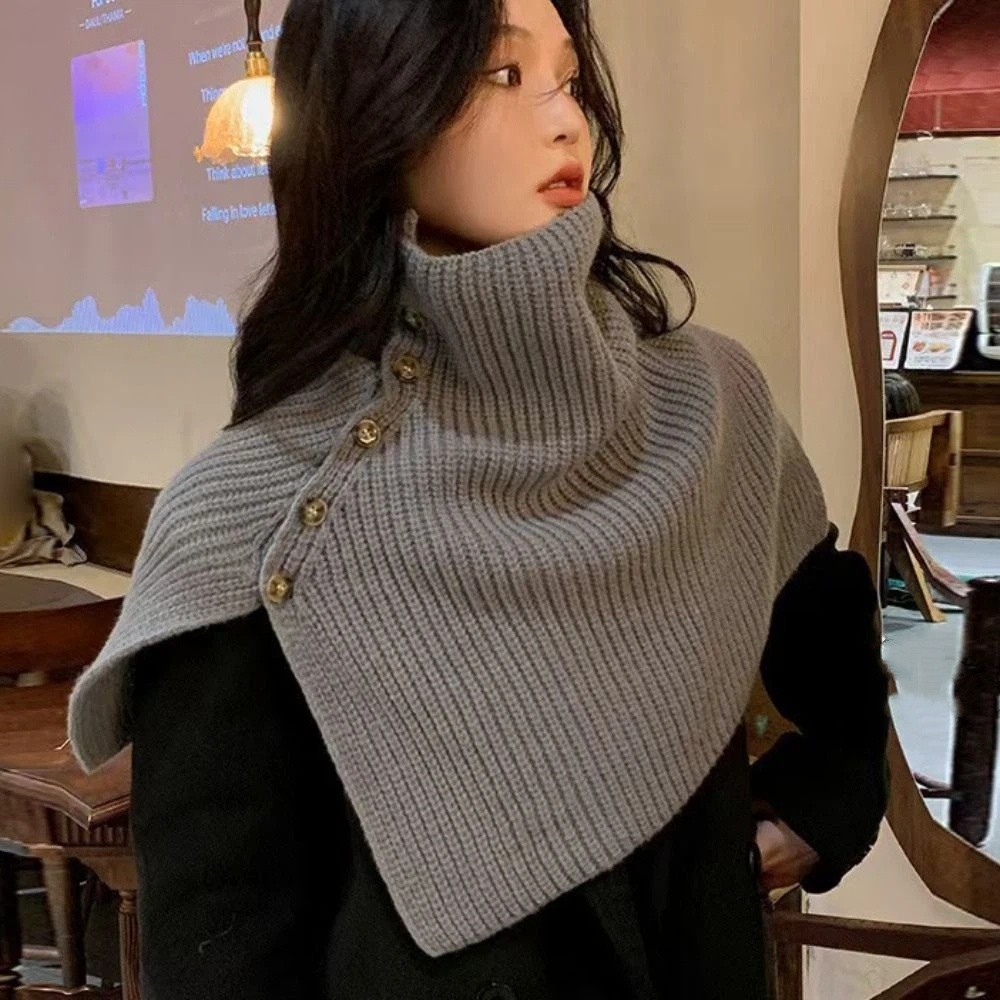 Selendang Rajut Kancing Klasik - Women'S Fashion Knitwear ulasan dan harga