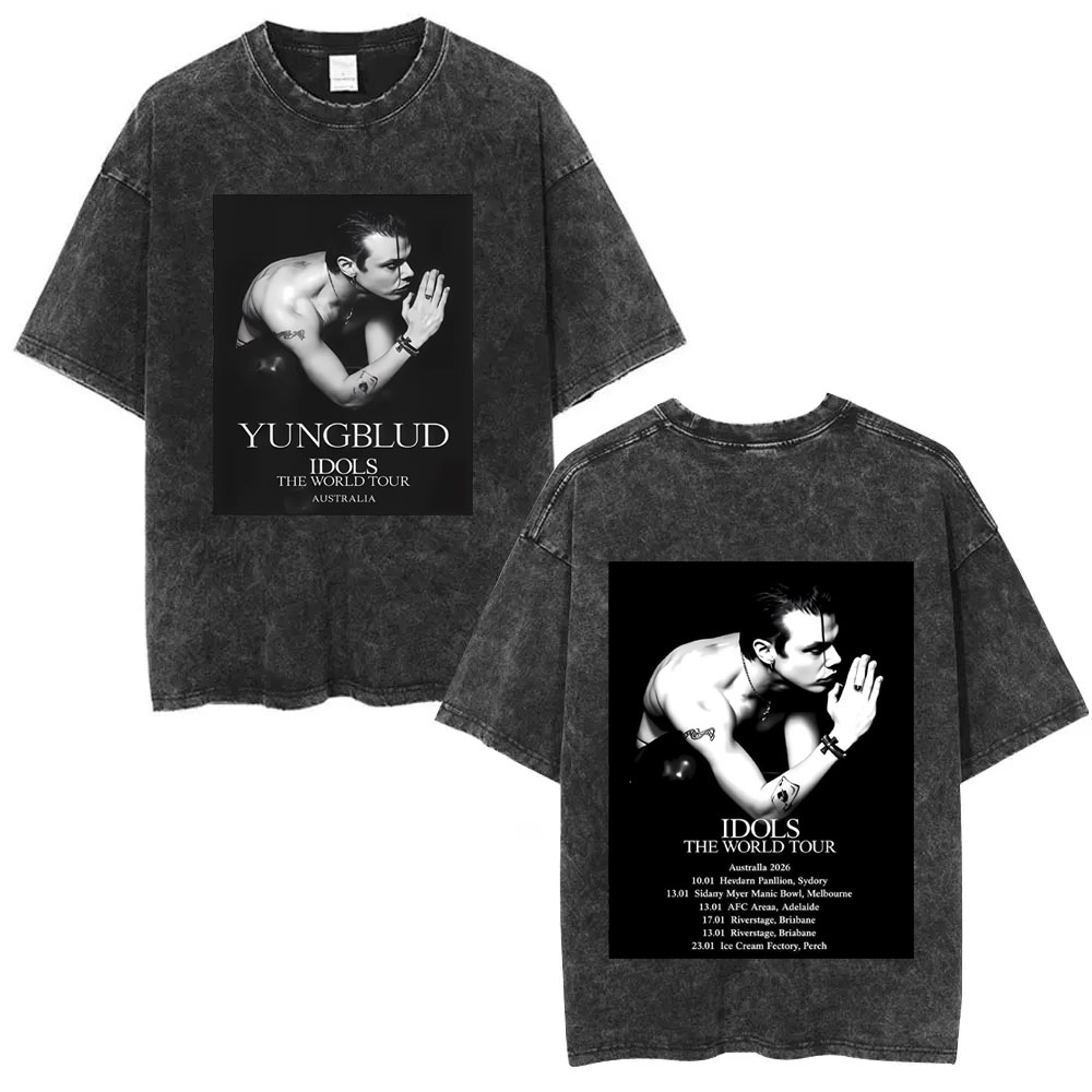 Kaos Grafis Wajah Yungblud Vin - Women'S Fashion Graphic Tees ulasan dan harga